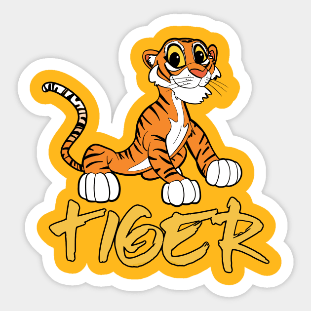 Tiger Cartoon Sticker by ILYOart